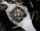 Swiss Copy Richard Mille RM055 Transparent Case Skeleton Dial Black Inner Bezel White Rubber Strap Watch (2)_th.jpg